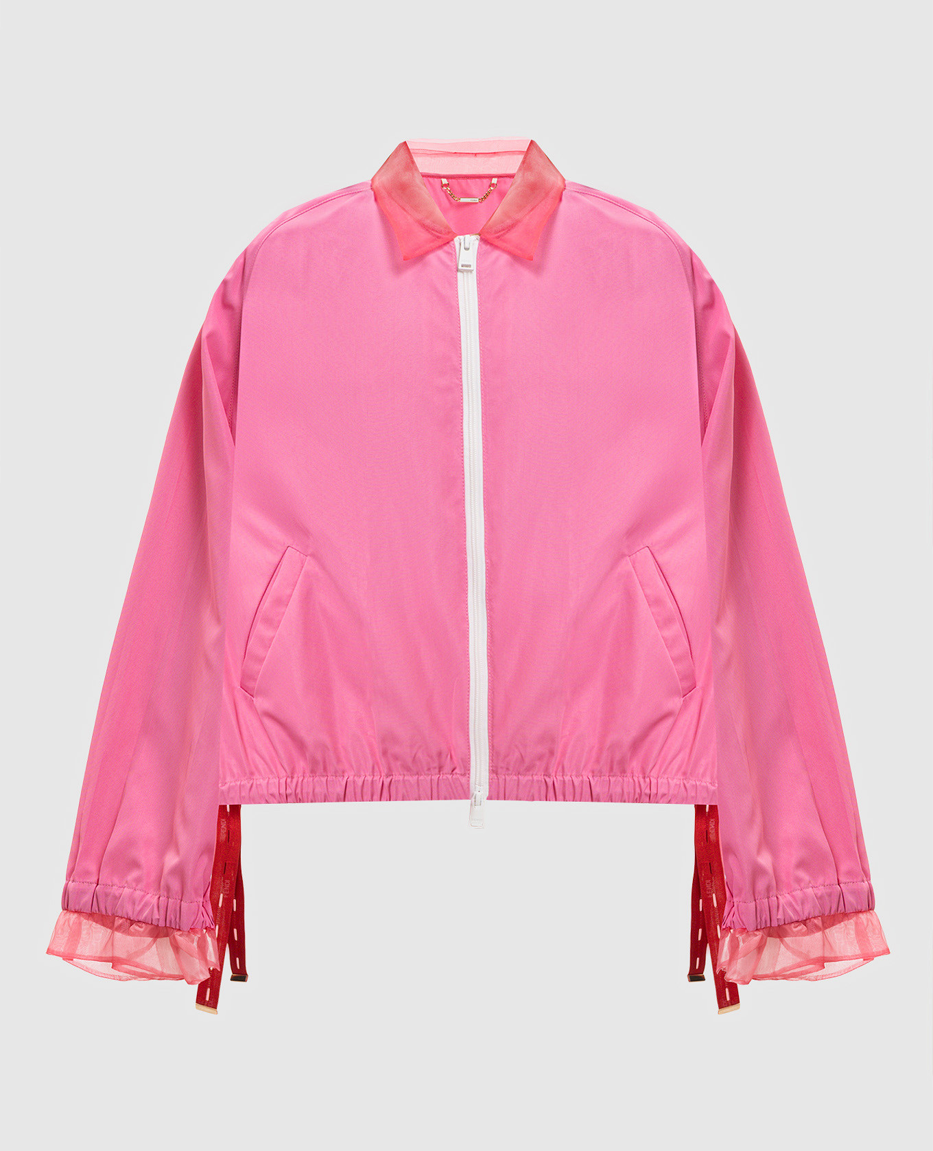 

Розовая куртка с рюшами, Розовый, Куртки