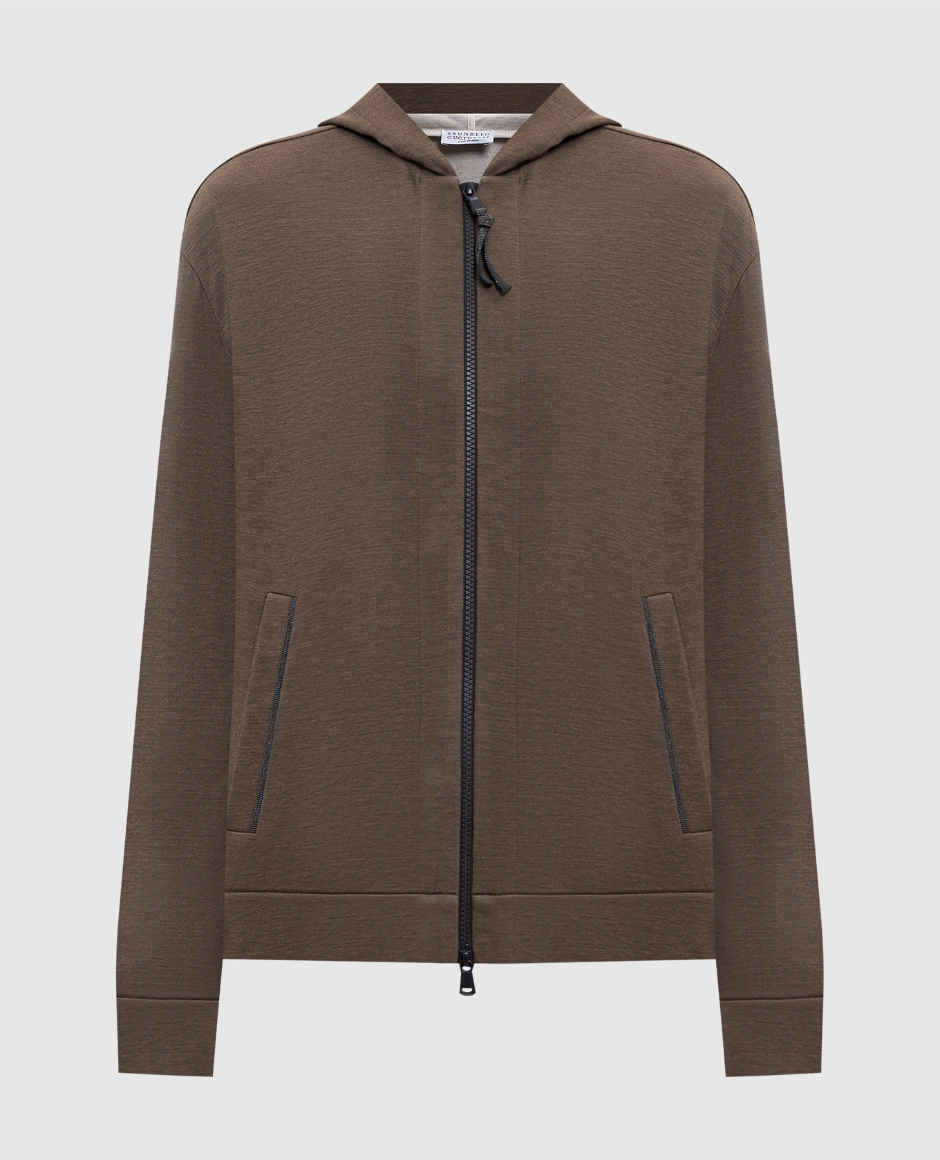 Коричневая спортивная куртка с шелком