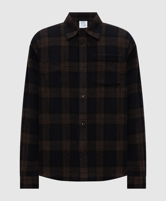 Vetements Рубашка с шерстью в клеточку MH27SH063BC