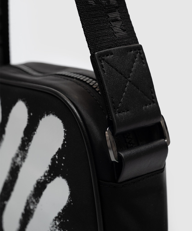 Off-White Чорна сумка з принтом Diag Spray OWMNQ18F26FB01 зображення 4