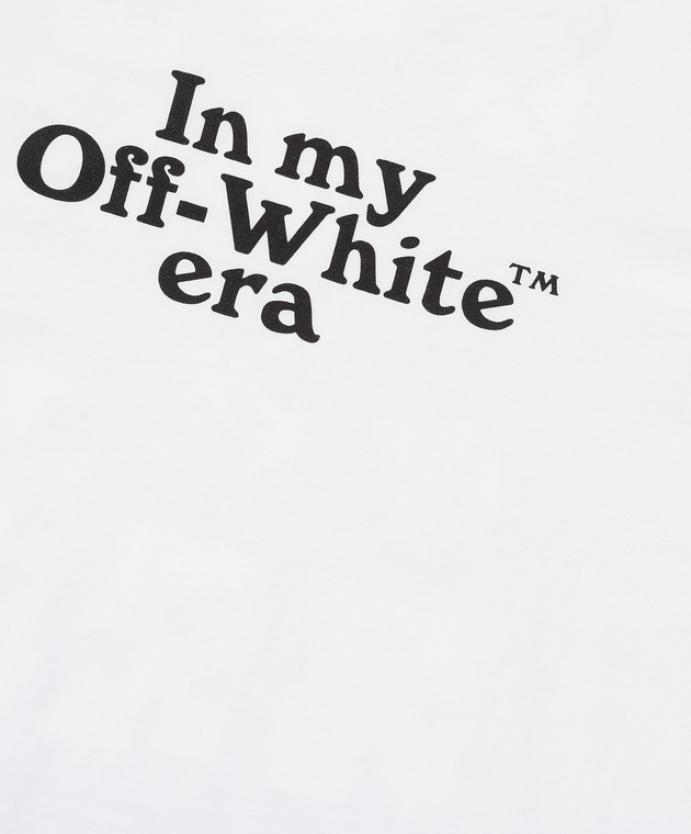 Off-White Дитяча біла футболка з принтом 44BAA002S26J007 зображення 3