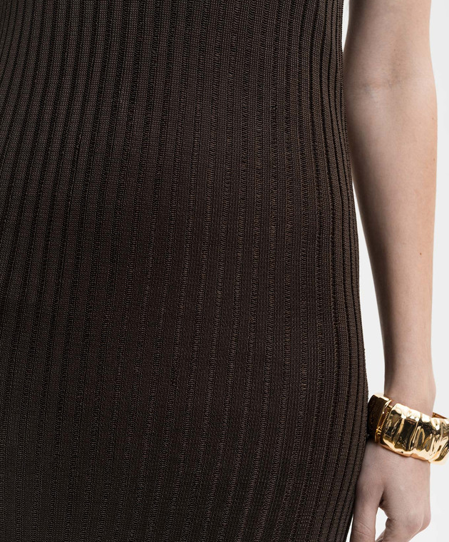 Loulou de Saison Коричневое платье ICARIA ICARIA изображение 4