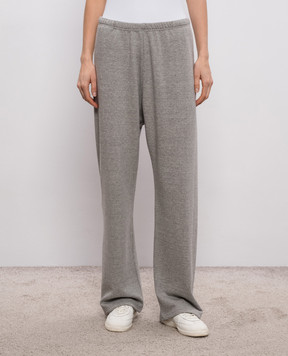 The Row Серые меланжевые штаны Kohana с кашемиром 10850K628