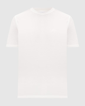 Stefano Ricci Біла футболка з шовком з вишивкою логотипа MNH6105150DJ0011