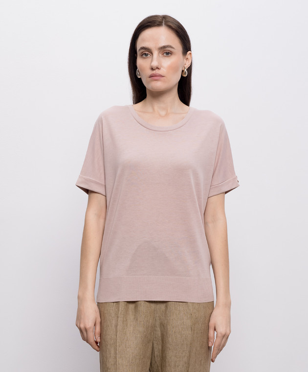 Herno Рожева футболка JG000312D52056 зображення 2