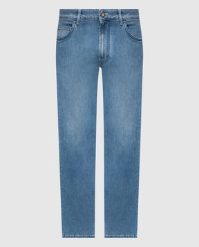 Stefano Ricci Блакитні джинси з монограмою логотипа MST62B3220T0218