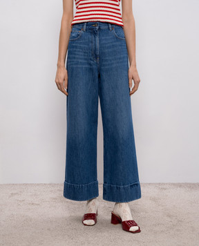 Valentino Сині джинси з патчем логотипа 8B3DD29K9Y8