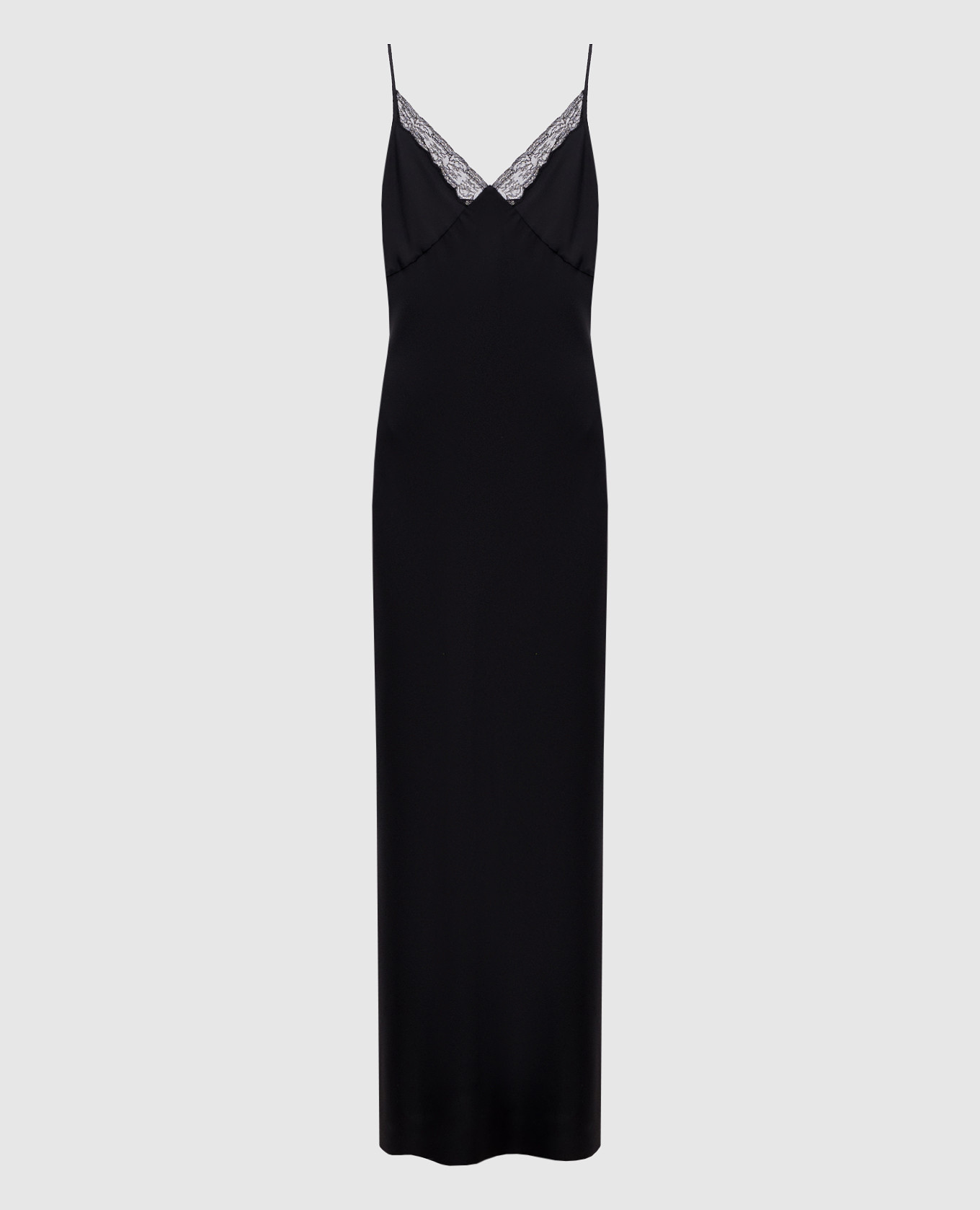 

Черное платье макси Barina из шелка, Черный, Повседневные платья