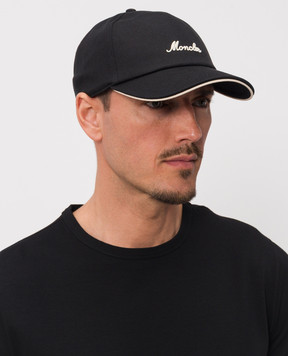 Moncler Черная кепка с вышивкой логотипа L10913B000070U618
