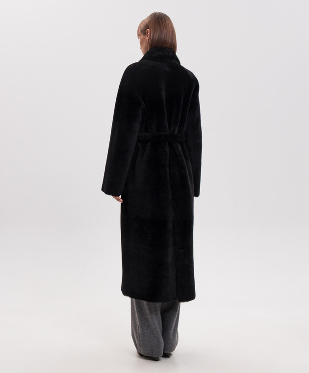 Simonetta Ravizza Чорна двостороння дублянка Mila 125 F06CO209H21 зображення 5