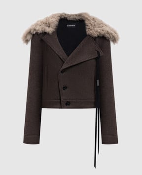 Ann Demeulemeester Коричнева куртка Wiebke Perfect B0013589FA674