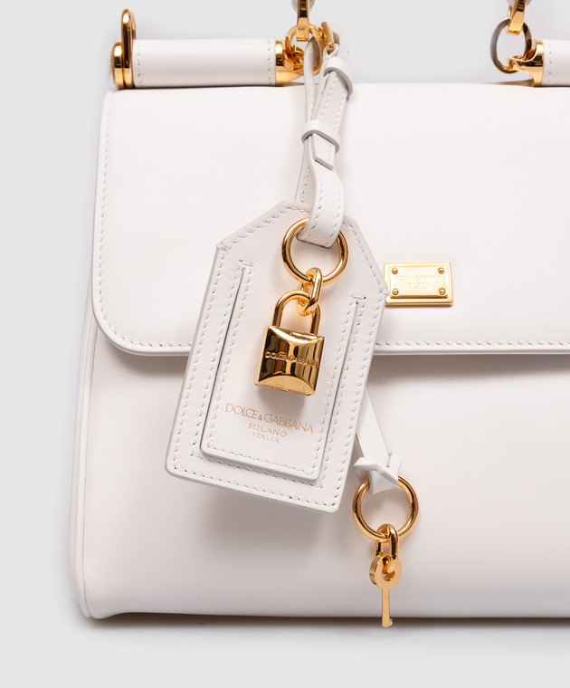 Dolce&Gabbana Біла шкірна сумка My Sicily BB7781B7321 зображення 4
