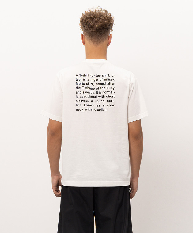Vetements Біла футболка з принтом напису MH27TR220Wm зображення 4