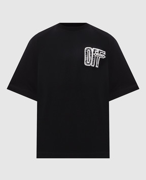 Off-White Чорна футболка з принтом Arrow 44MAA120F26J00Y