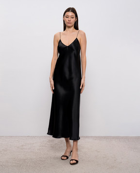 Khaite Черное платье миди Taja 55994120