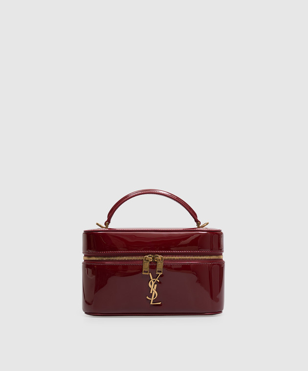 Saint Laurent Бордова шкіряна лакована сумка крос-боді GABY 810932AAEQ1