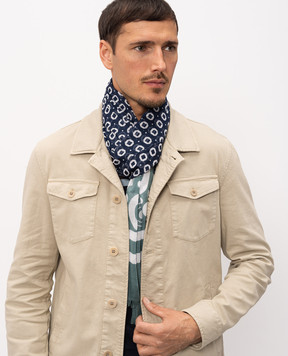 Florentino Синий шарф в принт 126136610050