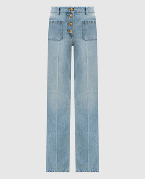 Valentino Голубые джинсы с патчем логотипа 8B0DD23LA92