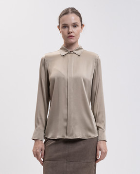 Max Mara Зелена блуза XERO із шовку MSTXERO
