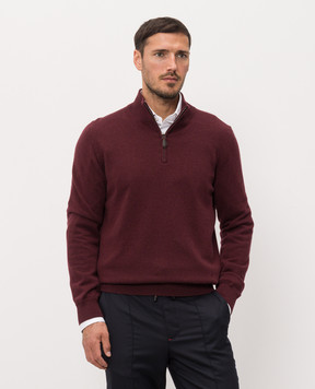 ISAIA Бордовый джемпер из кашемира MG8493YP003