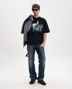 Off-White Черная футболка Caravaggio 44MAA120S26J00C