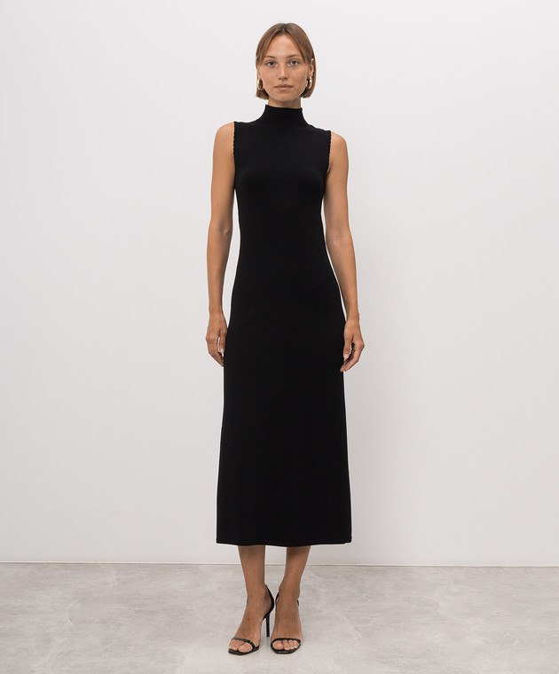 Twinset Черное платье миди 262TP3032 изображение 3