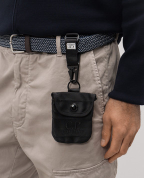 C.P. Company Черный брелок-карман с логотипом MAC053A005349G