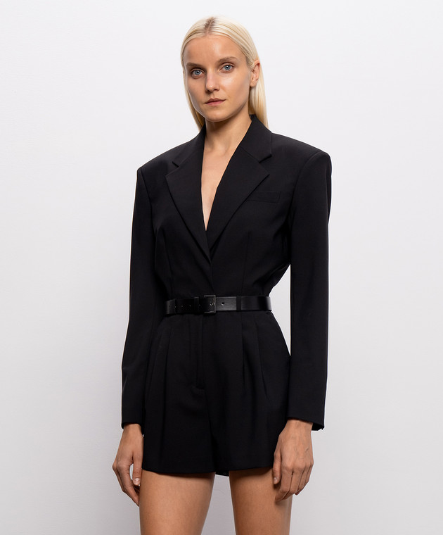Dondup Черный комбинезон с шерстью с поясом DA550TS0011DXXX изображение 3