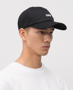 Off-White Чорна кепка з логотипом Off OMLA04AC99FAB003