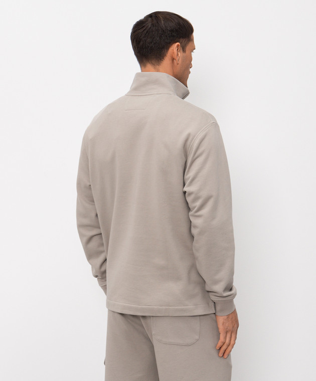 C.P. Company Сірий світшот з блискавкою MSS026A005086W зображення 4