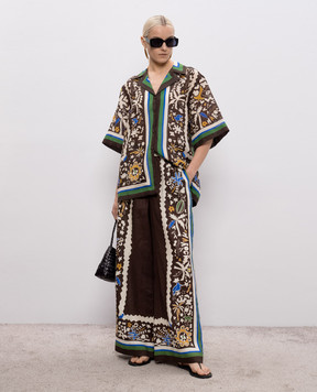 Alemais Коричневые брюки Maroc из льна 6136P