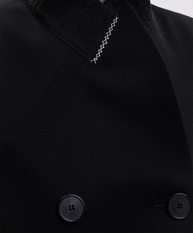 Givenchy Чорний двобортний жакет з вовни BW30RC167D зображення 5
