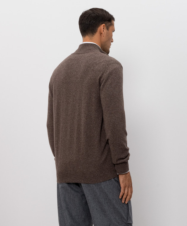Brunello Cucinelli Коричневый кардиган из кашемира MQS00106 изображение 4