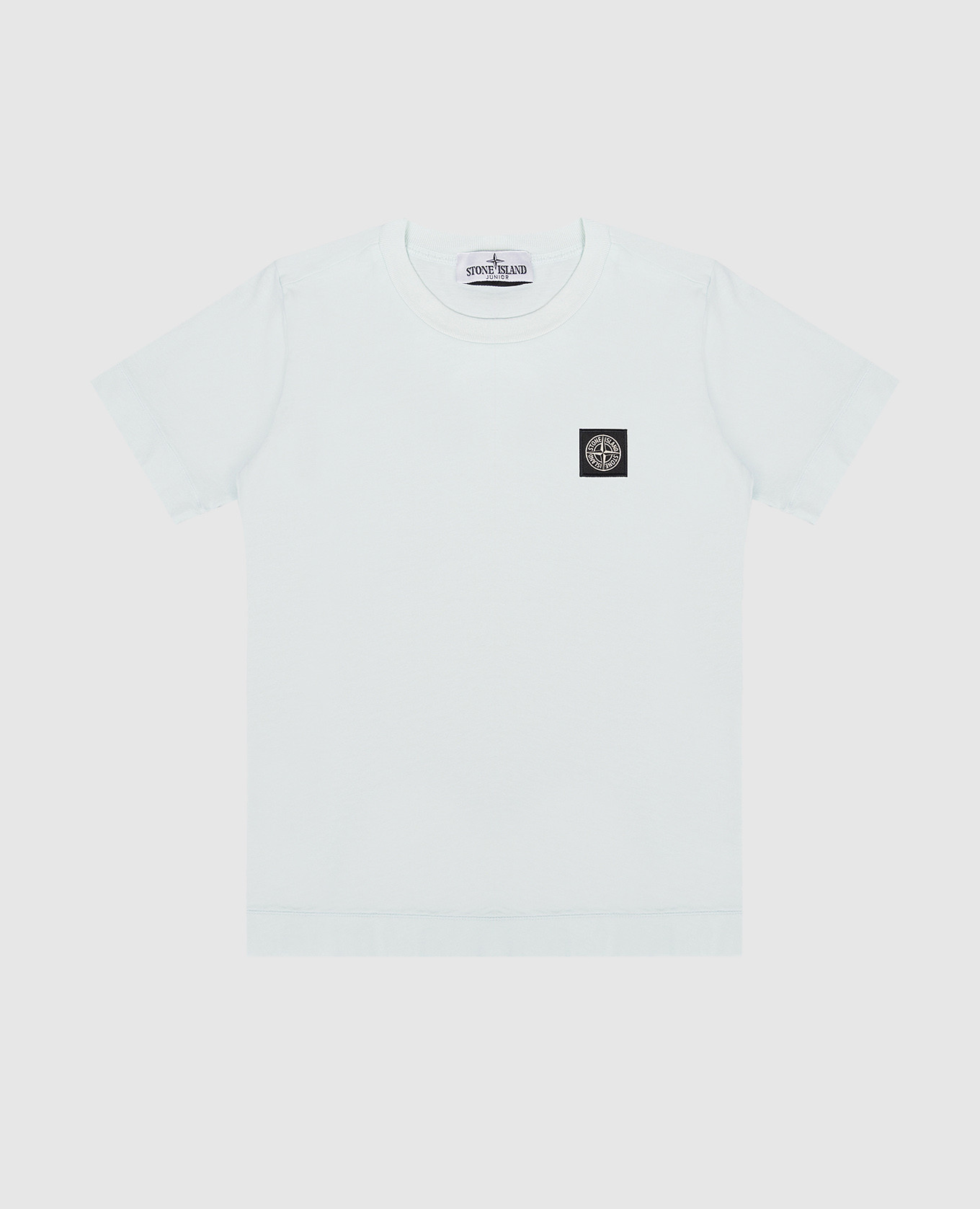 Детская голубая футболка с нашивкой логотипа