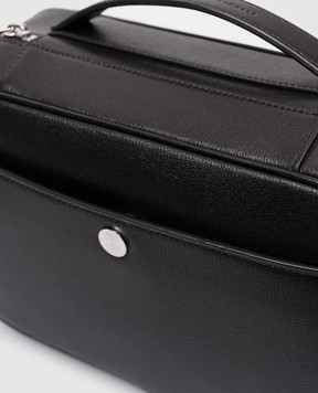 Brunello Cucinelli Черный кожаный несесер с тиснением логотипа MWRLBU441