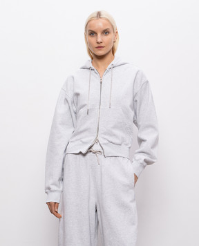 Alexander Wang Серая меланжевая вспомогательная куртка с кристаллами 1CC2262779