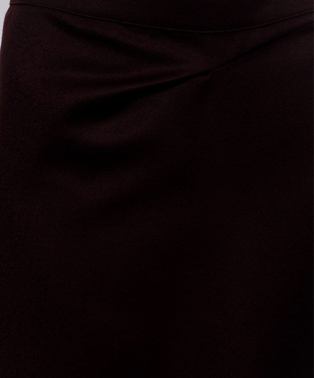 Victoria Beckham Коричнева спідниця з вовни 1326WSK007362A зображення 4