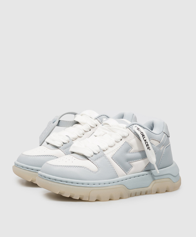 Off-White Блакитні шкіряні кросівки OOO Chunky OF05743455 зображення 2
