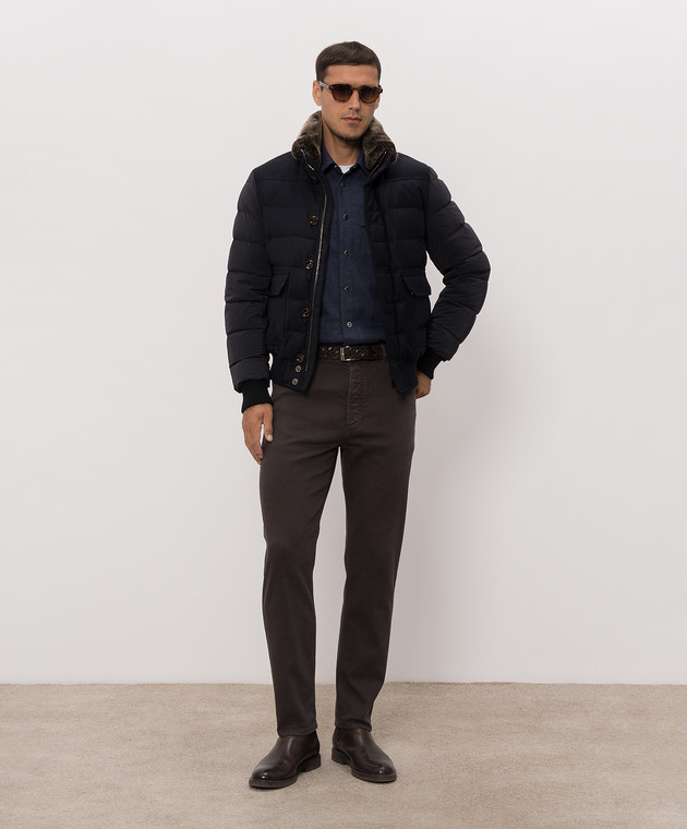 Kiton Синяя рубашка UMCBUBAH09849 изображение 2