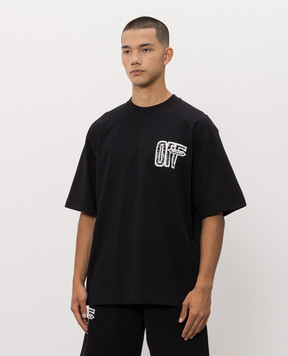 Off-White Чорна футболка з принтом Arrow 44MAA120F26J00Y