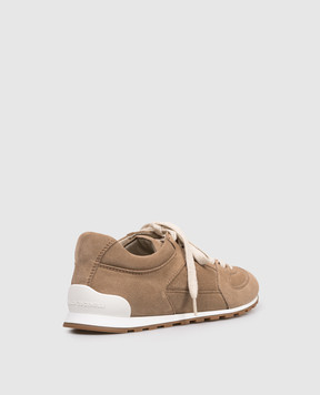 Brunello Cucinelli Коричневі замшеві кросівки MZSFG3231