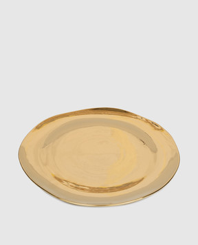 Bitossi Home Золотиста порцелянова сервірувальна тарілка FTB00801