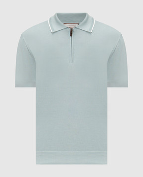 Canali Зелене поло з бавовни MK02460C1165