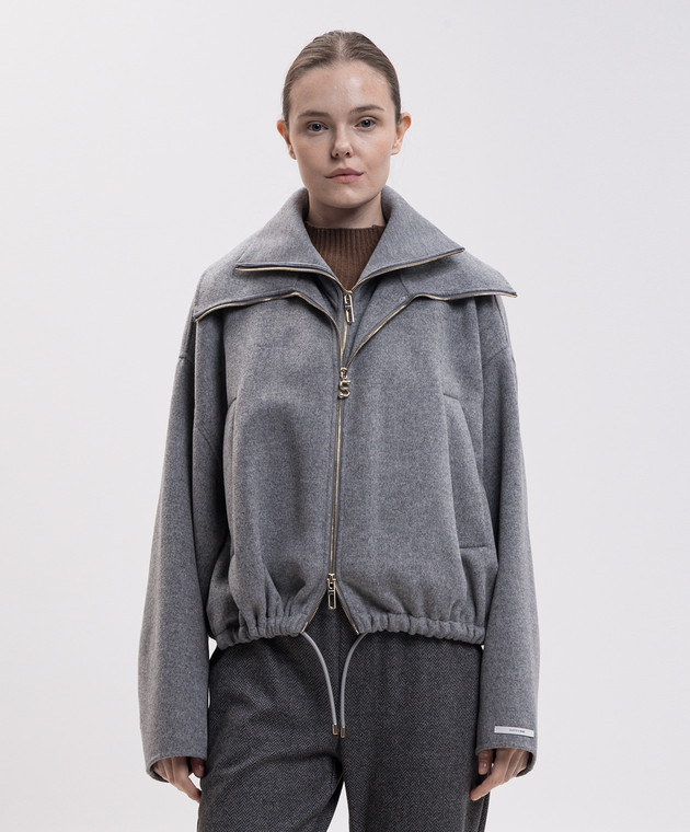 Max Mara Sportmax Сіра куртка EMIRO з вовни SPXEMIRO зображення 3