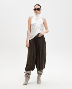 Balmain джоггеры цвета хаки GF0PN230JJ77