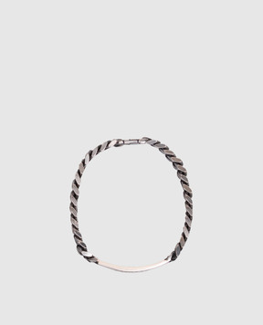 Maison Margiela MM6 Серебристый браслет-цепь с гравировкой логотипа SM6UY0049SV0235