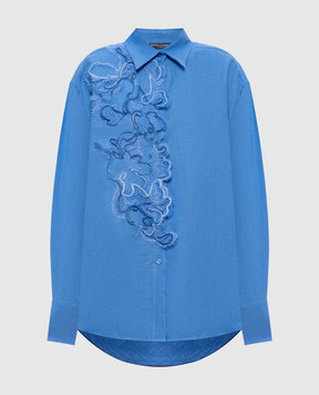 Ermanno Scervino Life Голубая рубашка из льна D484K305ZQR