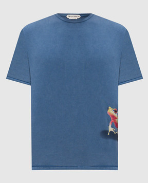 JW Anderson Синя футболка Peeking frog JT0316PG1937