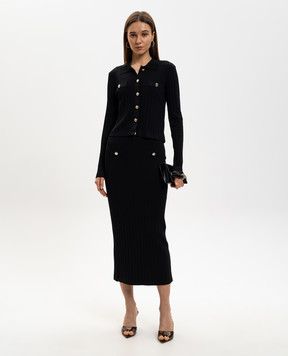 Twinset Чорна спідниця міді рубчик 261AP3113