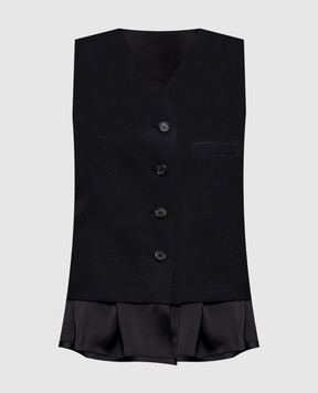 Juun.j Черный жилет с шерстью JW6211W045
